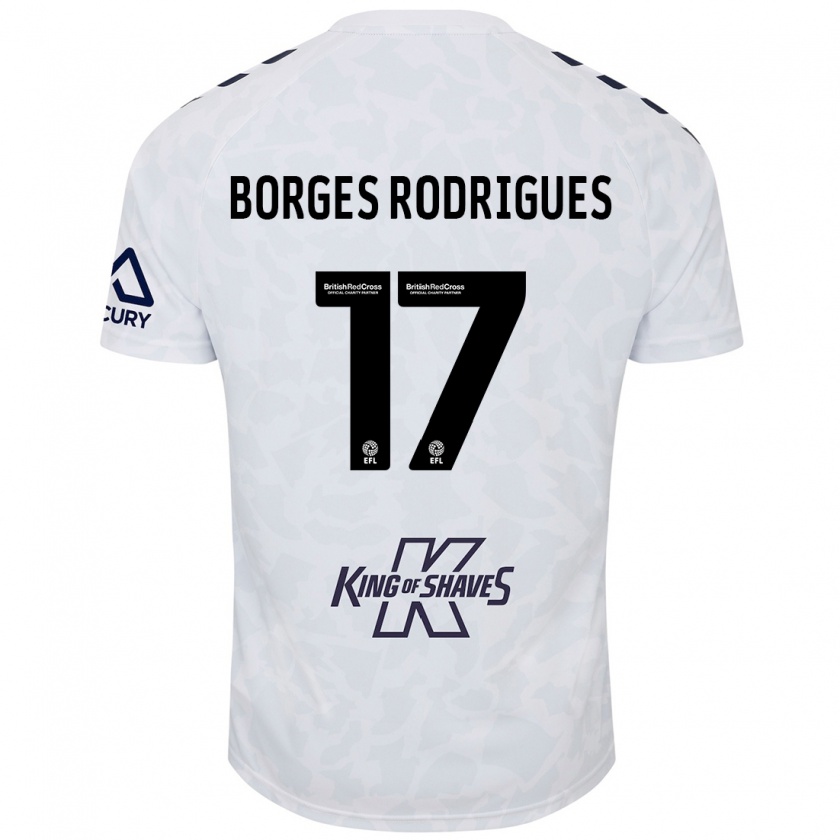 Kandiny Enfant Maillot Raphael Borges Rodrigues #17 Blanc Tenues Extérieur 2024/25 T-Shirt