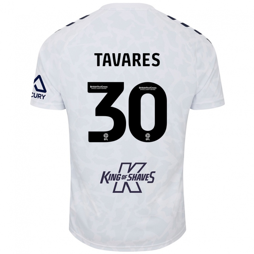 Kandiny Enfant Maillot Fábio Tavares #30 Blanc Tenues Extérieur 2024/25 T-Shirt