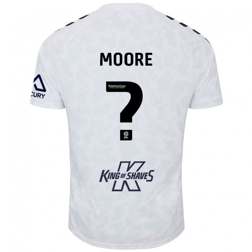 Kandiny Enfant Maillot Isaac Moore #0 Blanc Tenues Extérieur 2024/25 T-Shirt