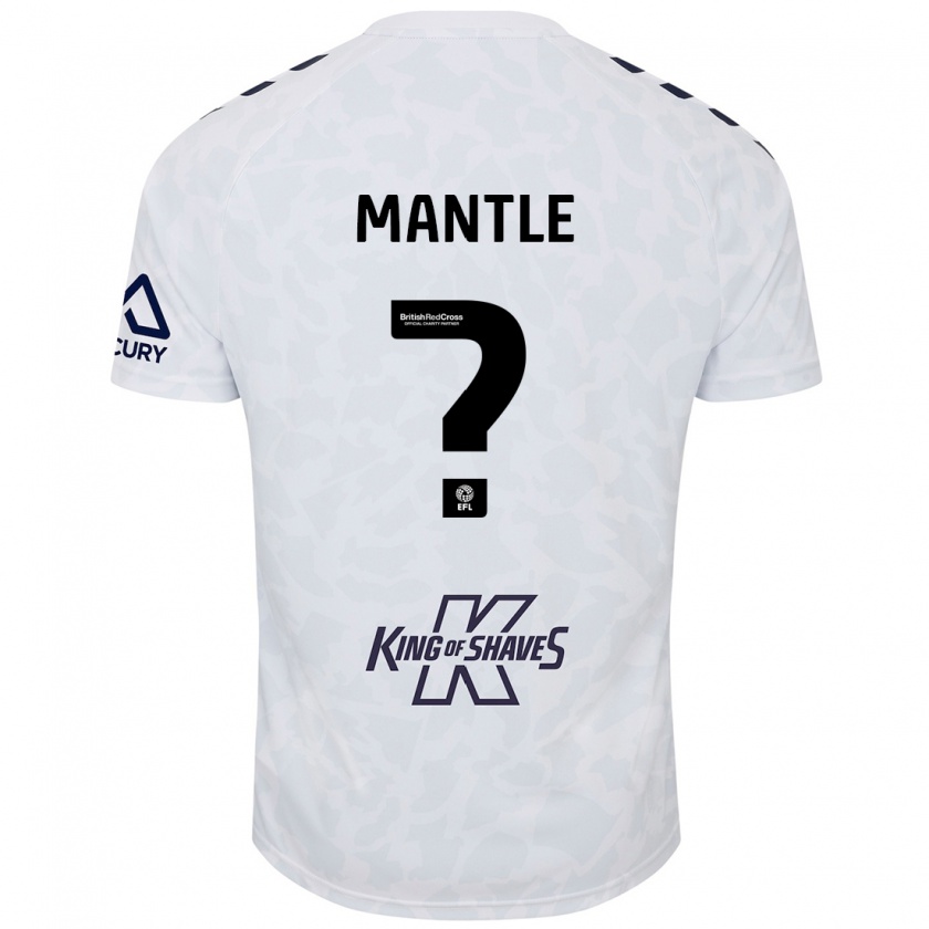 Kandiny Enfant Maillot David Mantle #0 Blanc Tenues Extérieur 2024/25 T-Shirt