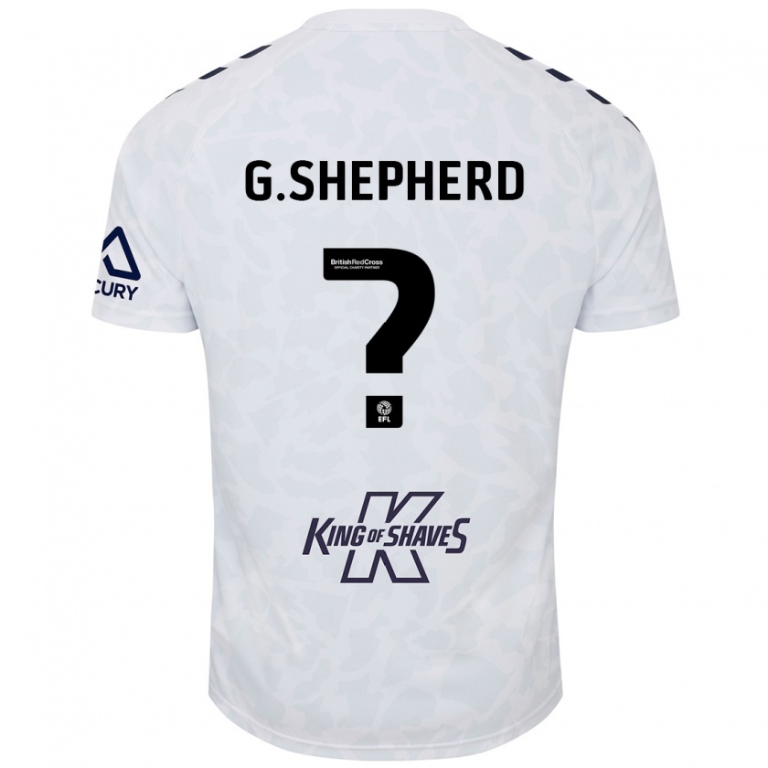 Kandiny Enfant Maillot George Shepherd #0 Blanc Tenues Extérieur 2024/25 T-Shirt