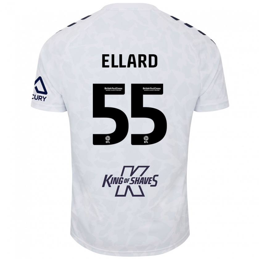 Kandiny Enfant Maillot Aston Ellard #55 Blanc Tenues Extérieur 2024/25 T-Shirt