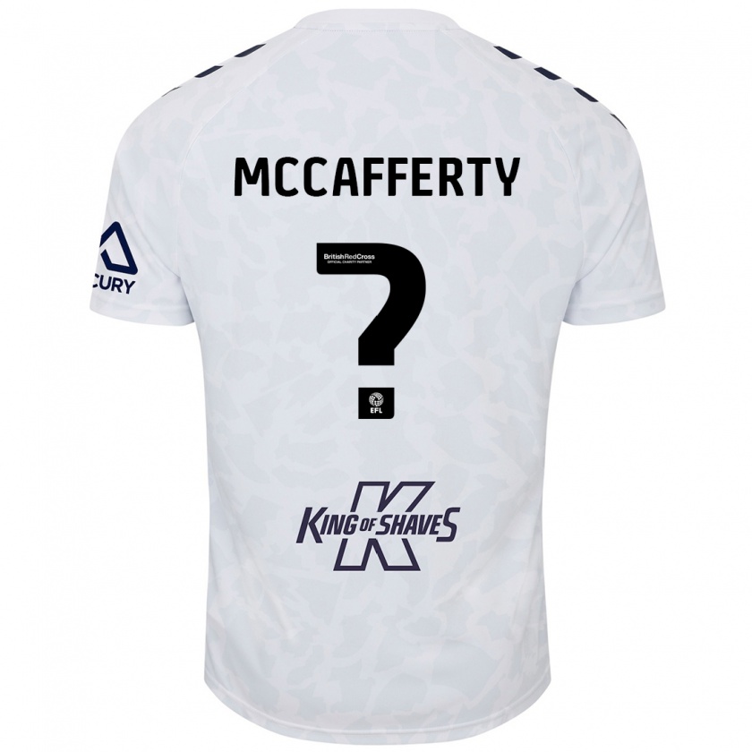 Kandiny Enfant Maillot Lewys Mccafferty #0 Blanc Tenues Extérieur 2024/25 T-Shirt