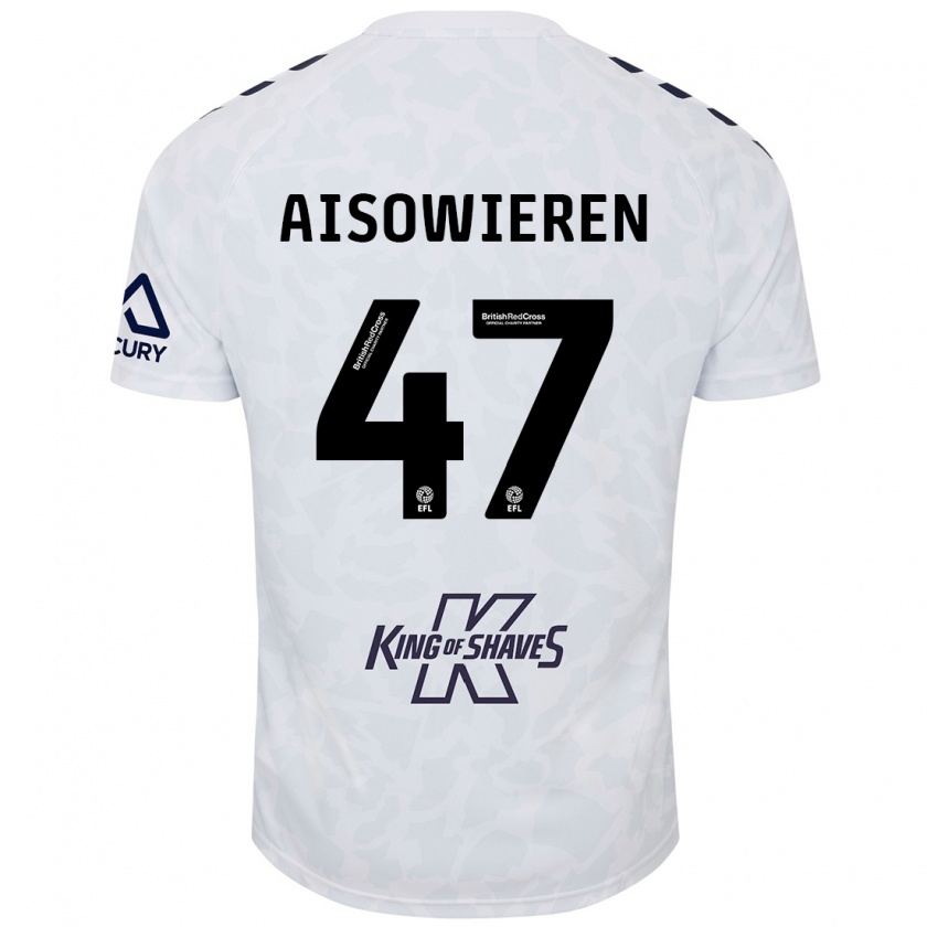 Kandiny Enfant Maillot Evan Eghosa Aisowieren #47 Blanc Tenues Extérieur 2024/25 T-Shirt