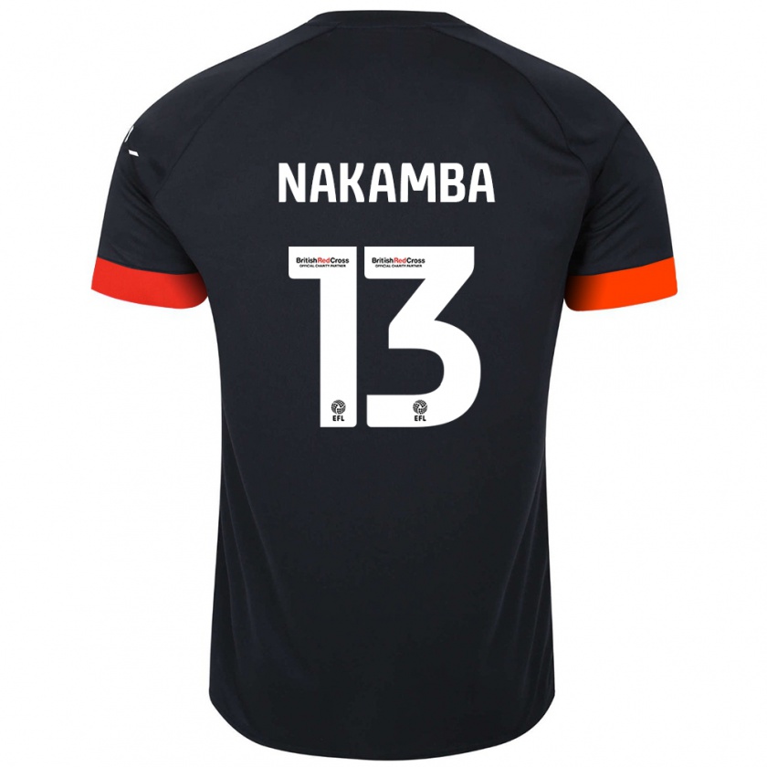 Kandiny Enfant Maillot Marvelous Nakamba #13 Noir Orange Tenues Extérieur 2024/25 T-Shirt