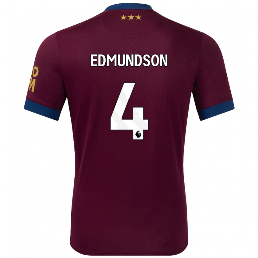 Kandiny Enfant Maillot George Edmundson #4 Marron Tenues Extérieur 2024/25 T-Shirt