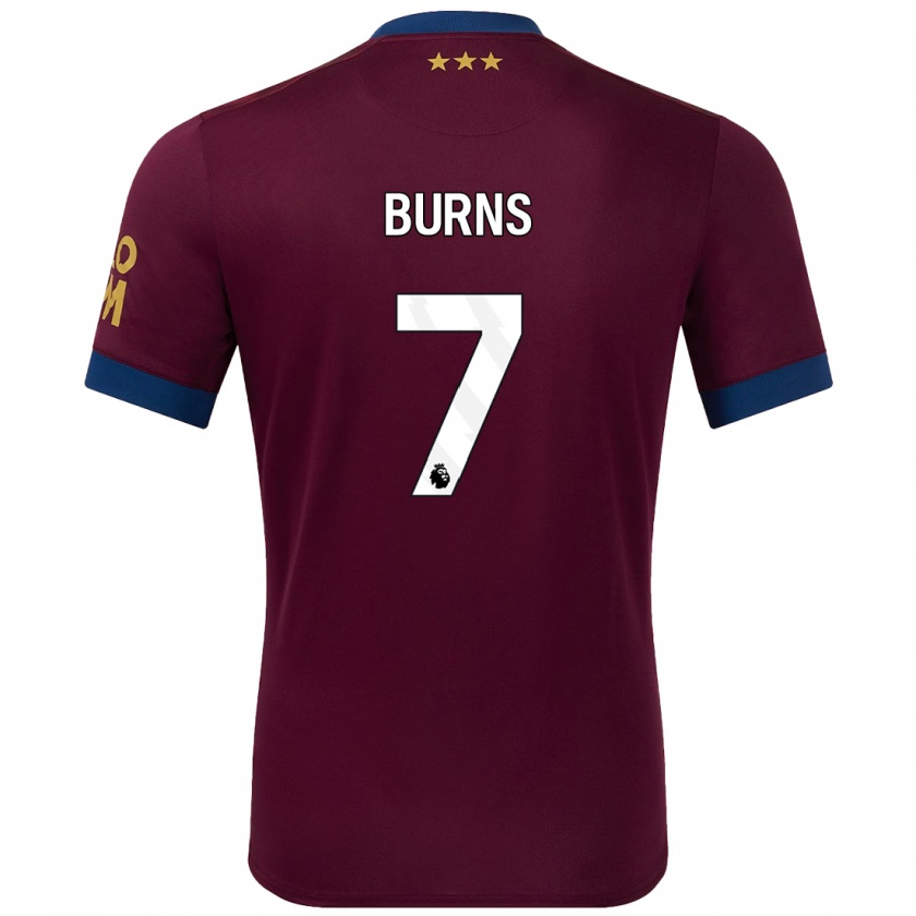 Kandiny Enfant Maillot Wes Burns #7 Marron Tenues Extérieur 2024/25 T-Shirt