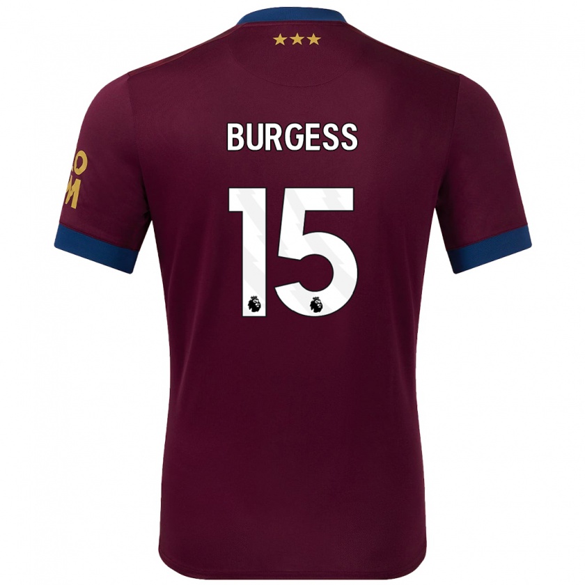 Kandiny Enfant Maillot Cameron Burgess #15 Marron Tenues Extérieur 2024/25 T-Shirt