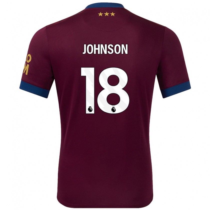 Kandiny Enfant Maillot Ben Johnson #18 Marron Tenues Extérieur 2024/25 T-Shirt