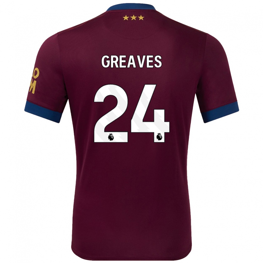 Kandiny Enfant Maillot Jacob Greaves #24 Marron Tenues Extérieur 2024/25 T-Shirt