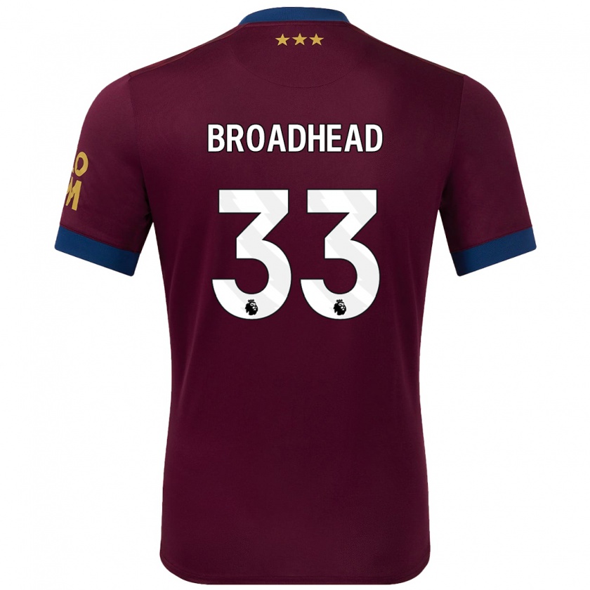 Kandiny Enfant Maillot Nathan Broadhead #33 Marron Tenues Extérieur 2024/25 T-Shirt