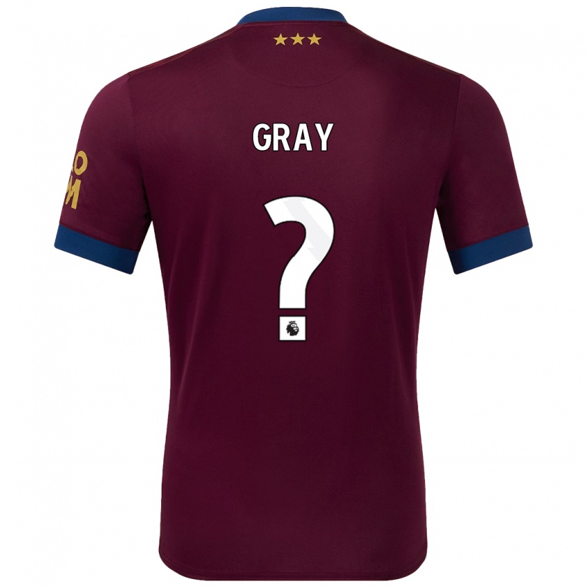 Kandiny Enfant Maillot Henry Gray #0 Marron Tenues Extérieur 2024/25 T-Shirt