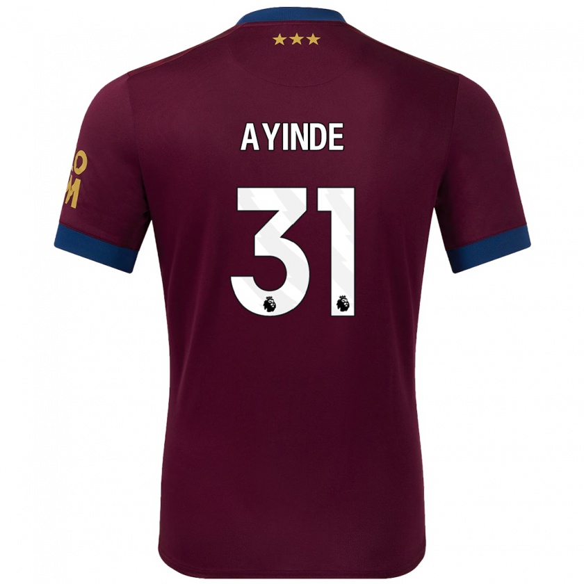 Kandiny Enfant Maillot Leon Ayinde #31 Marron Tenues Extérieur 2024/25 T-Shirt