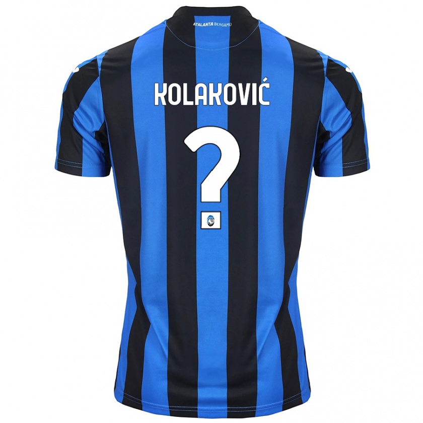 Kandiny Homme Maillot Vinko Kolaković #0 Bleu Noir Tenues Domicile 2024/25 T-Shirt