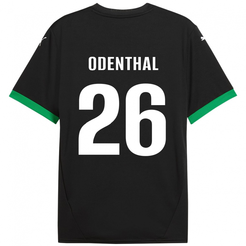 Kandiny Homme Maillot Cas Odenthal #26 Noir Vert Foncé Tenues Domicile 2024/25 T-Shirt