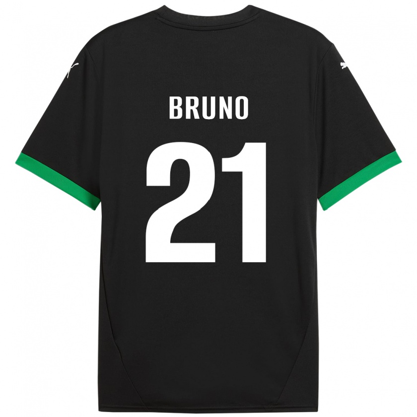 Kandiny Homme Maillot Kevin Bruno #21 Noir Vert Foncé Tenues Domicile 2024/25 T-Shirt