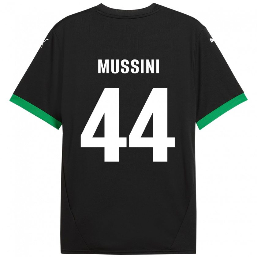 Kandiny Homme Maillot Andrea Mussini #44 Noir Vert Foncé Tenues Domicile 2024/25 T-Shirt