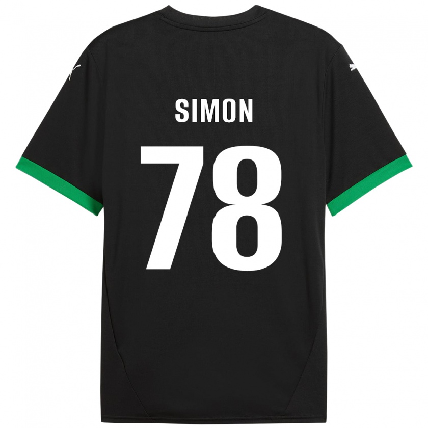 Kandiny Homme Maillot Bénédicte Simon #78 Noir Vert Foncé Tenues Domicile 2024/25 T-Shirt