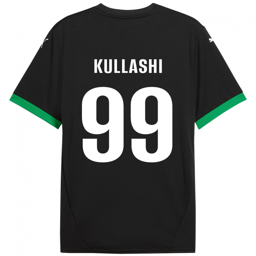 Kandiny Homme Maillot Loreta Kullashi #99 Noir Vert Foncé Tenues Domicile 2024/25 T-Shirt