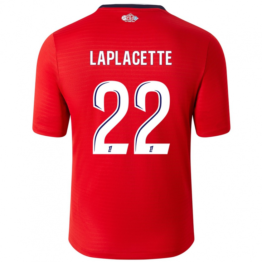 Kandiny Homme Maillot Tess Laplacette #22 Rouge Blanc Tenues Domicile 2024/25 T-Shirt