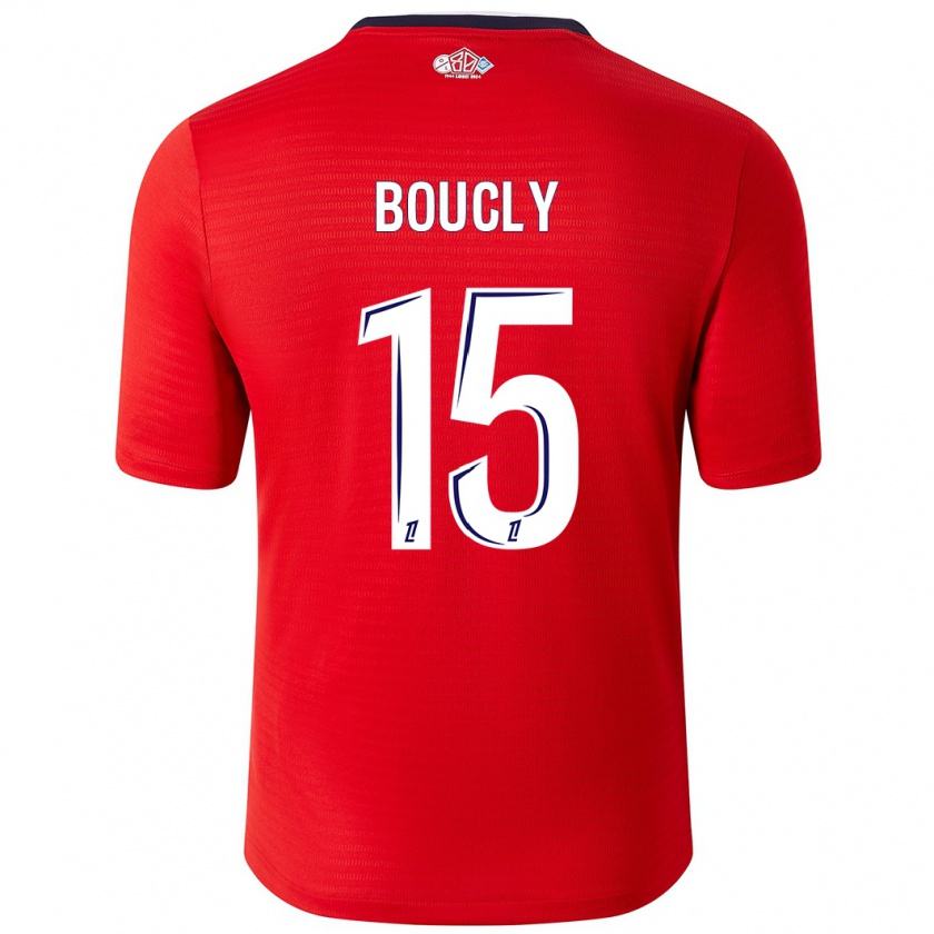 Kandiny Homme Maillot Maite Boucly #15 Rouge Blanc Tenues Domicile 2024/25 T-Shirt