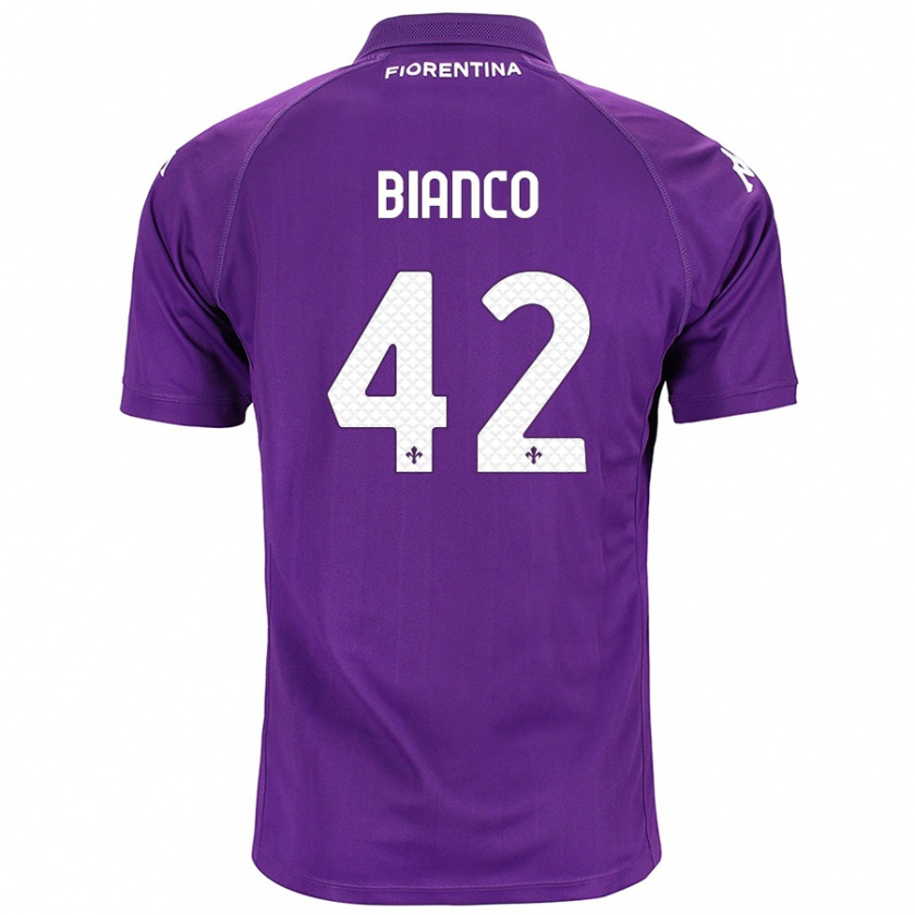 Kandiny Homme Maillot Alessandro Bianco #42 Violet Tenues Domicile 2024/25 T-Shirt