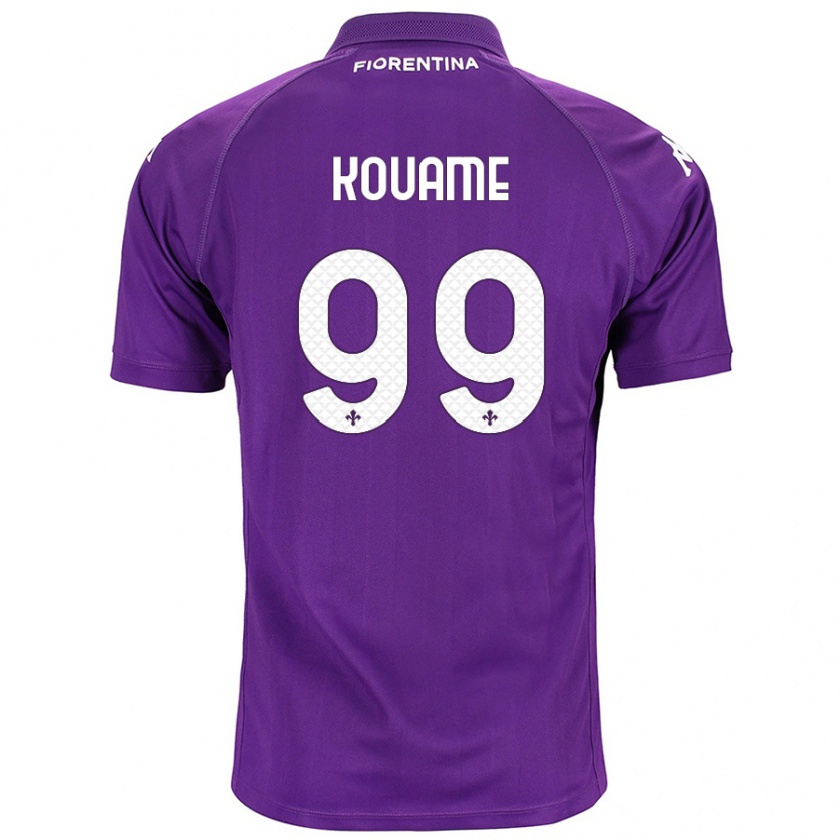 Kandiny Homme Maillot Christian Kouamé #99 Violet Tenues Domicile 2024/25 T-Shirt