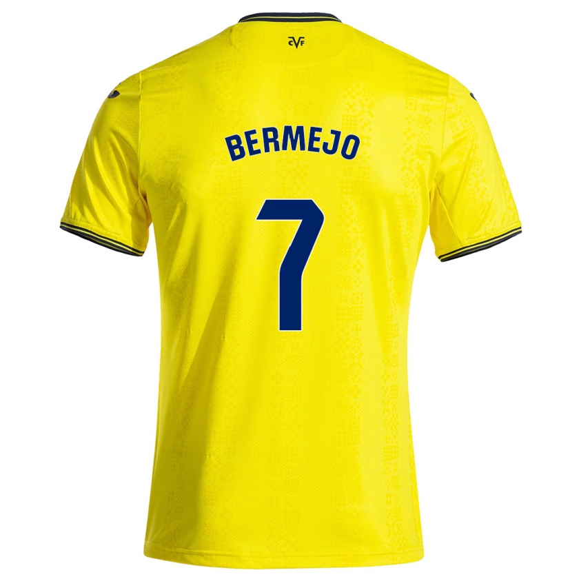 Kandiny Homme Maillot Celso Bermejo #7 Jaune Noir Tenues Domicile 2024/25 T-Shirt