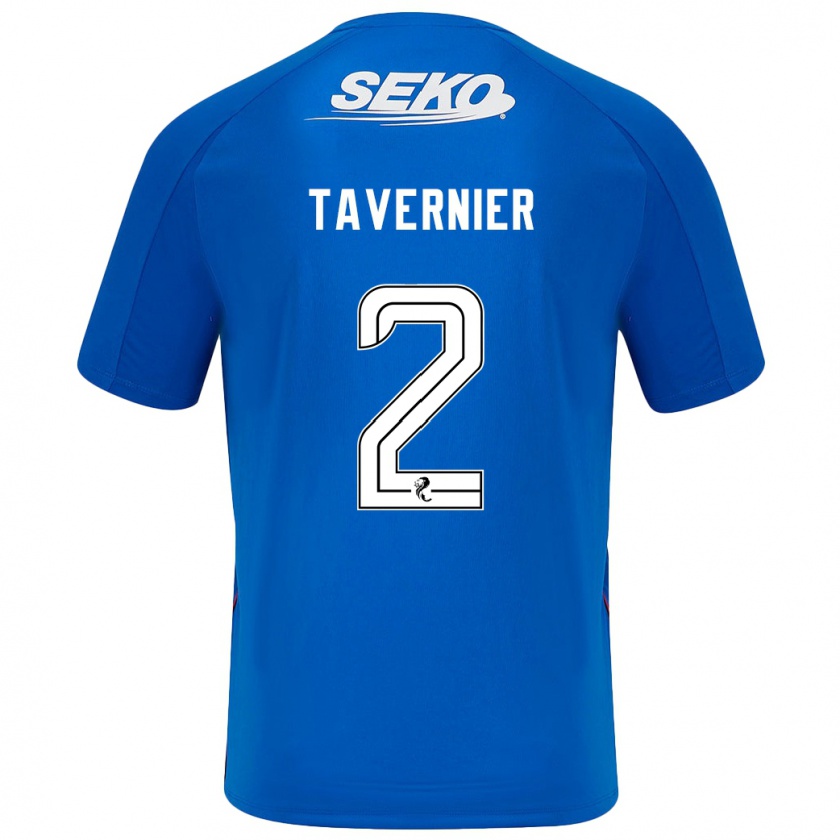 Kandiny Homme Maillot James Tavernier #2 Bleu Foncé Tenues Domicile 2024/25 T-Shirt