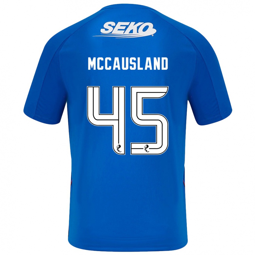 Kandiny Homme Maillot Ross Mccausland #45 Bleu Foncé Tenues Domicile 2024/25 T-Shirt