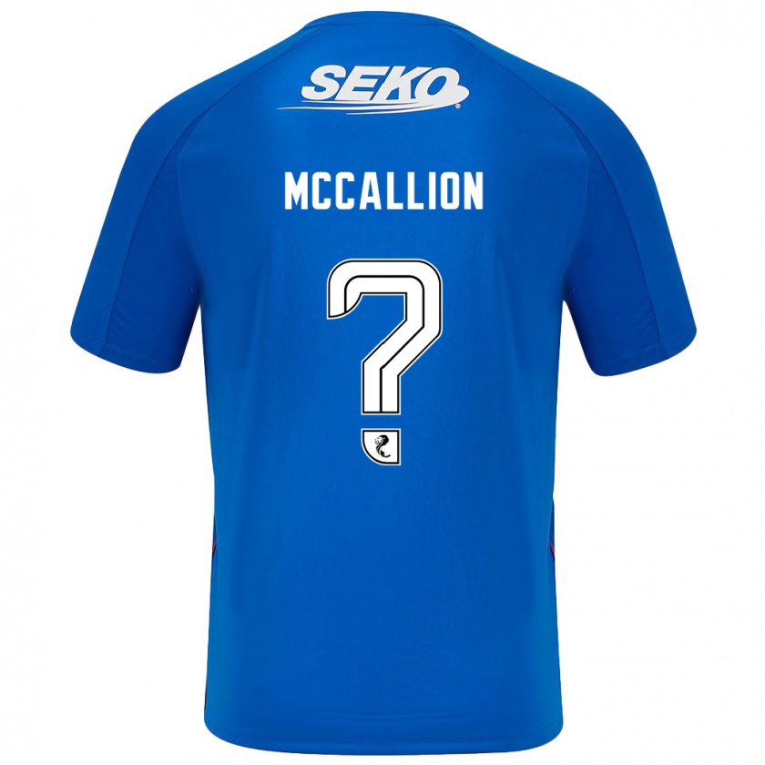 Kandiny Homme Maillot Aiden Mccallion #0 Bleu Foncé Tenues Domicile 2024/25 T-Shirt