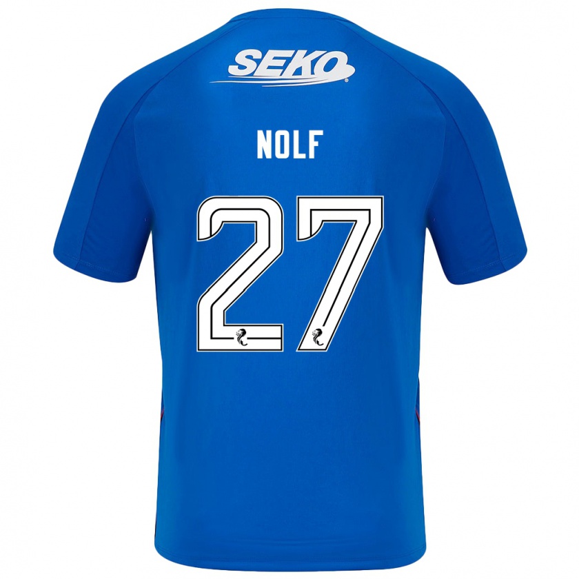 Kandiny Homme Maillot Madeline Nolf #27 Bleu Foncé Tenues Domicile 2024/25 T-Shirt