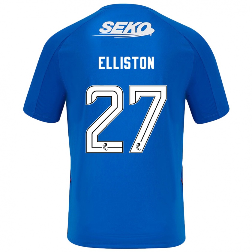 Kandiny Homme Maillot Maddie Elliston #27 Bleu Foncé Tenues Domicile 2024/25 T-Shirt