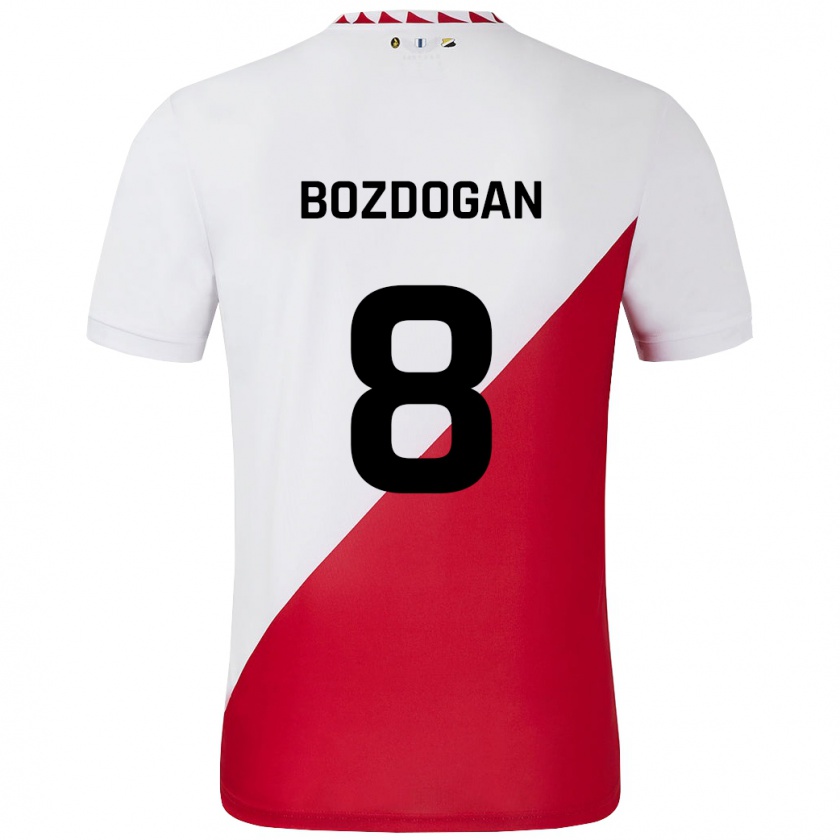 Kandiny Homme Maillot Can Bozdogan #8 Blanc Rouge Tenues Domicile 2024/25 T-Shirt