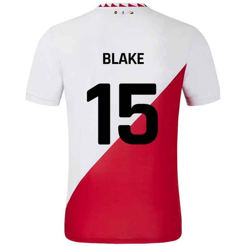 Kandiny Homme Maillot Adrian Blake #15 Blanc Rouge Tenues Domicile 2024/25 T-Shirt