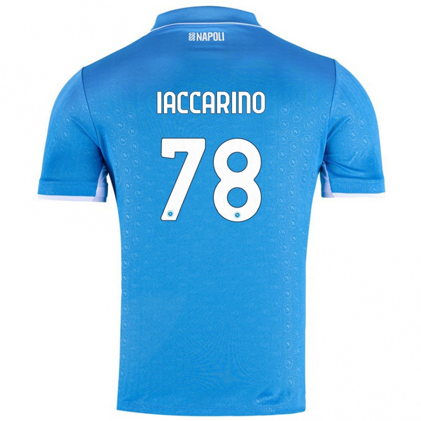 Kandiny Homme Maillot Gennaro Iaccarino #78 Bleu Ciel Tenues Domicile 2024/25 T-Shirt