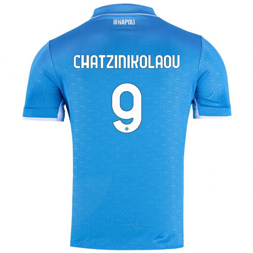 Kandiny Homme Maillot Despoina Chatzinikolaou #9 Bleu Ciel Tenues Domicile 2024/25 T-Shirt