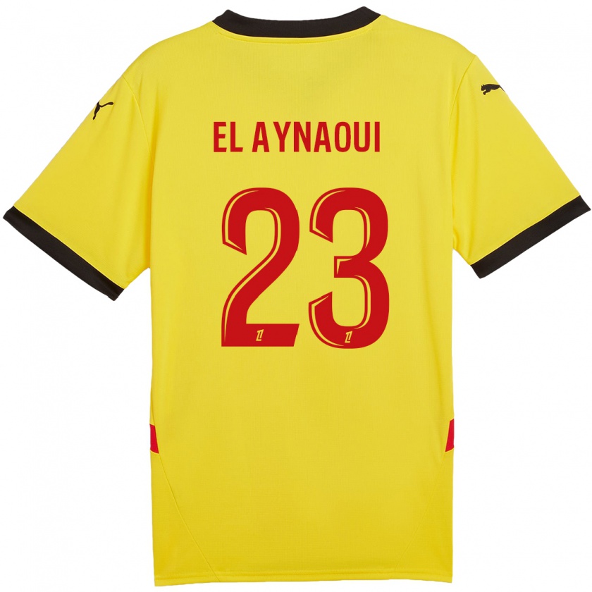 Kandiny Homme Maillot Neil El Aynaoui #23 Jaune Rouge Tenues Domicile 2024/25 T-Shirt