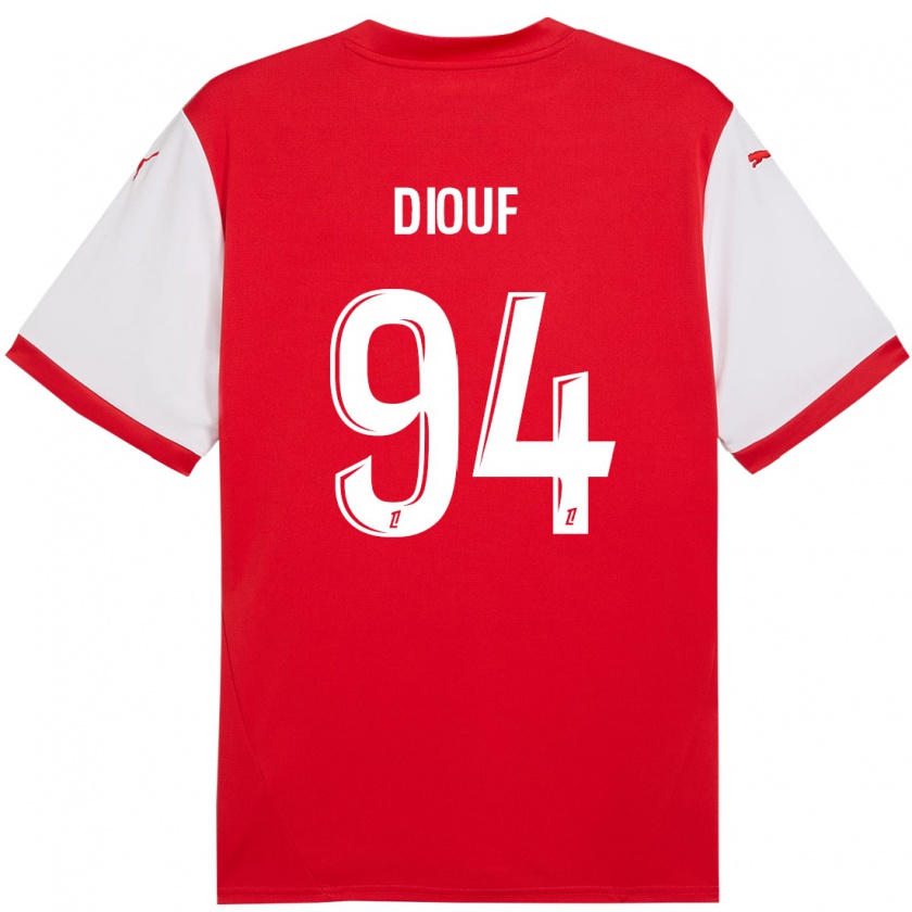 Kandiny Homme Maillot Yehvann Diouf #94 Rouge Blanc Tenues Domicile 2024/25 T-Shirt