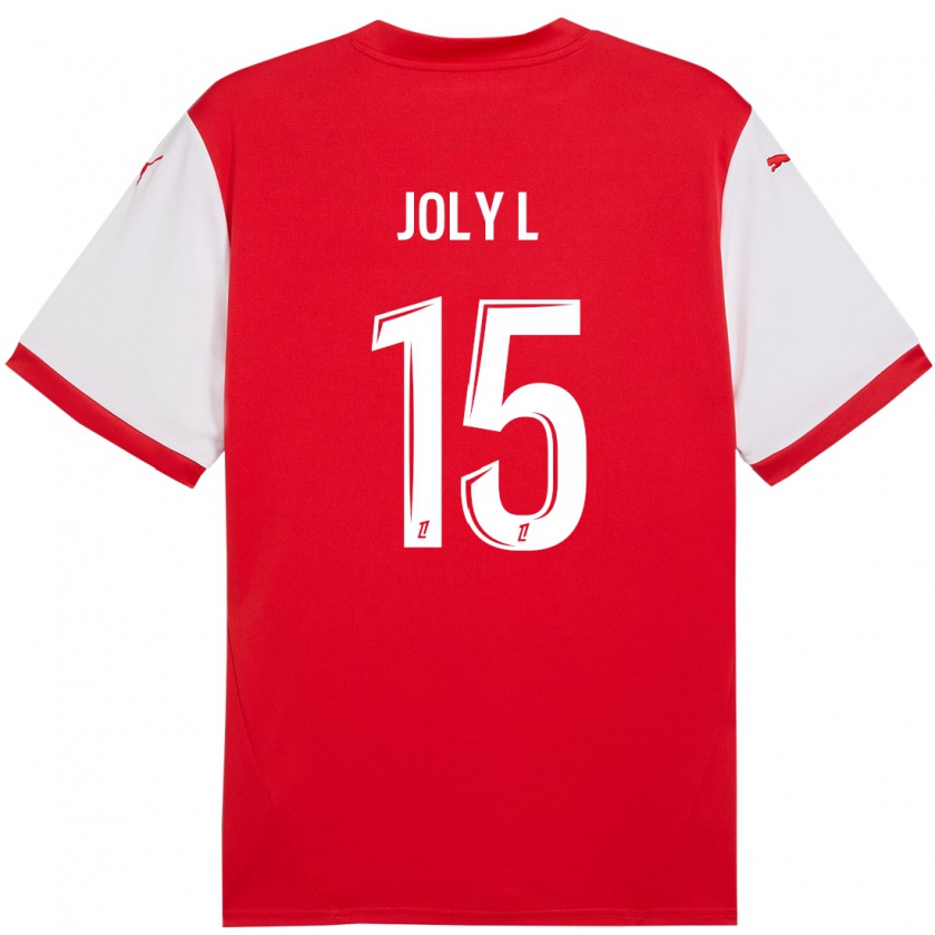 Kandiny Homme Maillot Lou Ann Joly #15 Rouge Blanc Tenues Domicile 2024/25 T-Shirt