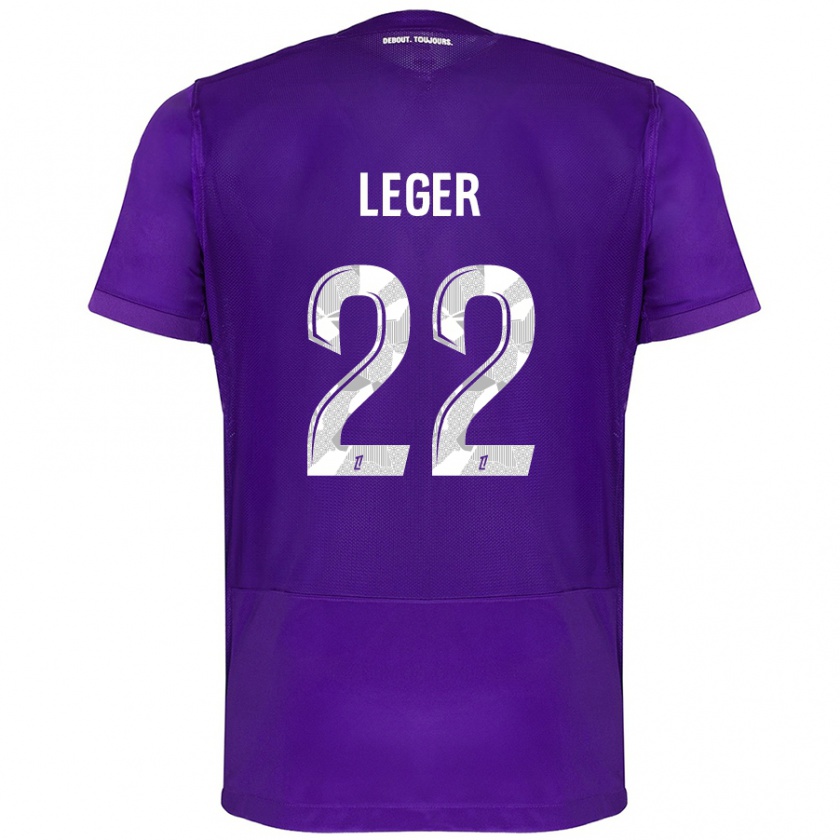 Kandiny Homme Maillot Christelle Léger #22 Violet Blanc Tenues Domicile 2024/25 T-Shirt