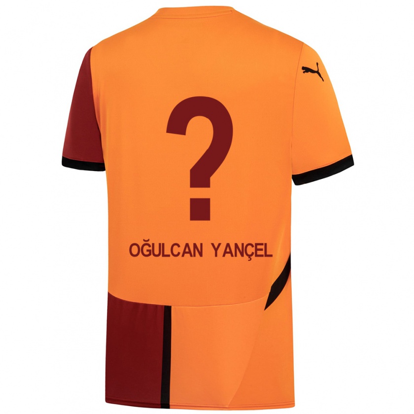 Kandiny Homme Maillot Necati Oğulcan Yançel #0 Jaune Rouge Tenues Domicile 2024/25 T-Shirt