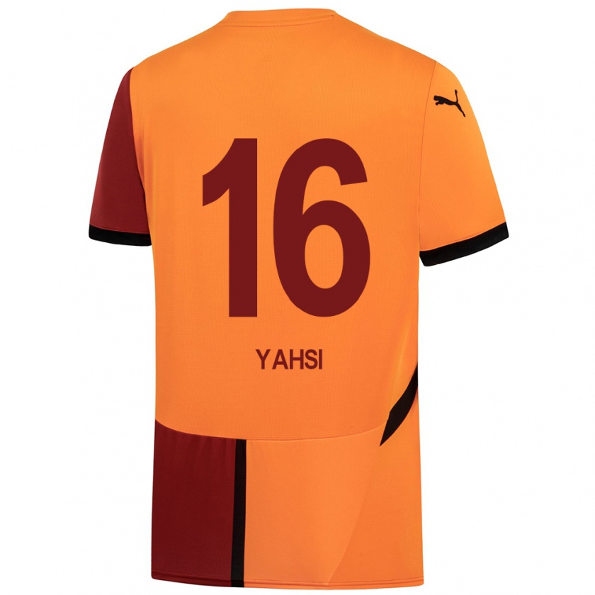 Kandiny Homme Maillot İsmail Yahşi #16 Jaune Rouge Tenues Domicile 2024/25 T-Shirt