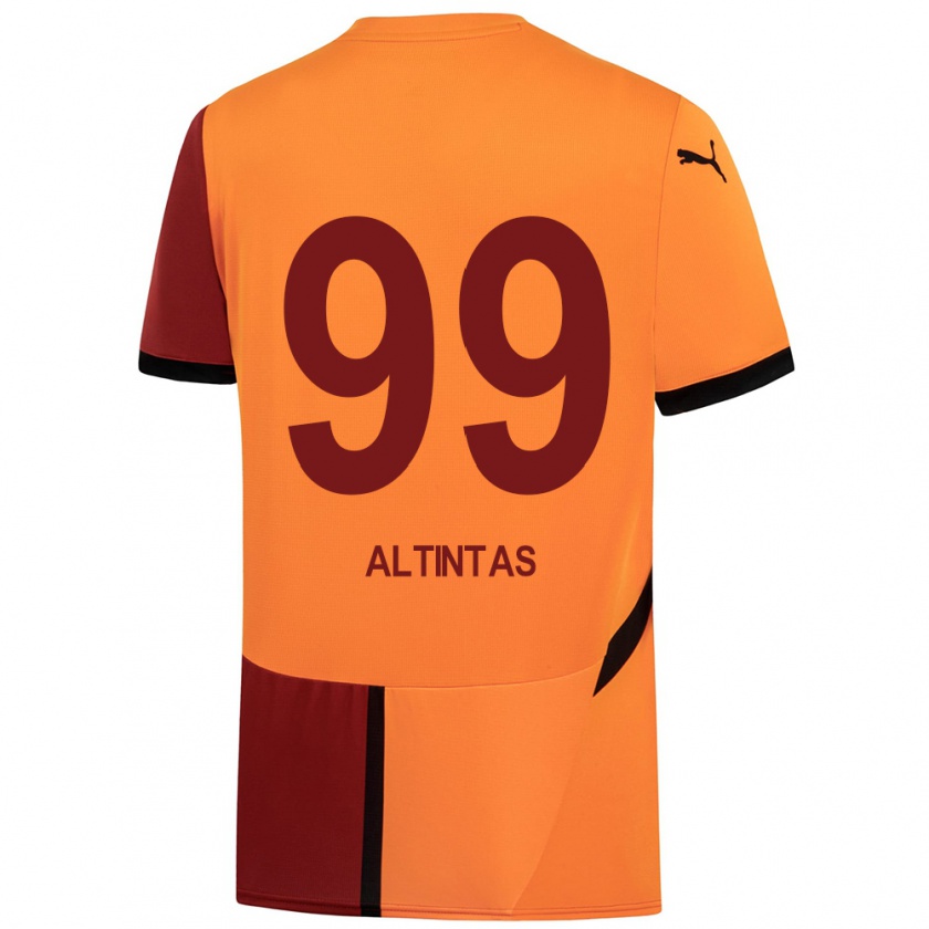 Kandiny Homme Maillot Benan Altıntaş #99 Jaune Rouge Tenues Domicile 2024/25 T-Shirt