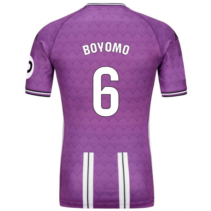 Kandiny Homme Maillot Enzo Boyomo #6 Violet Blanc Tenues Domicile 2024/25 T-Shirt