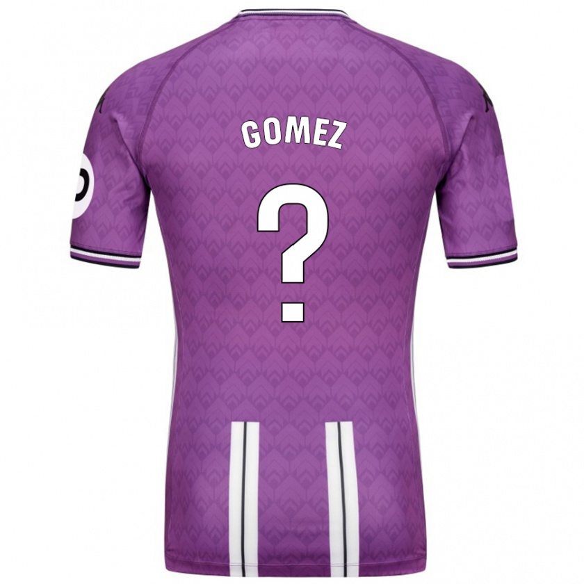 Kandiny Homme Maillot Adrián Gómez #0 Violet Blanc Tenues Domicile 2024/25 T-Shirt