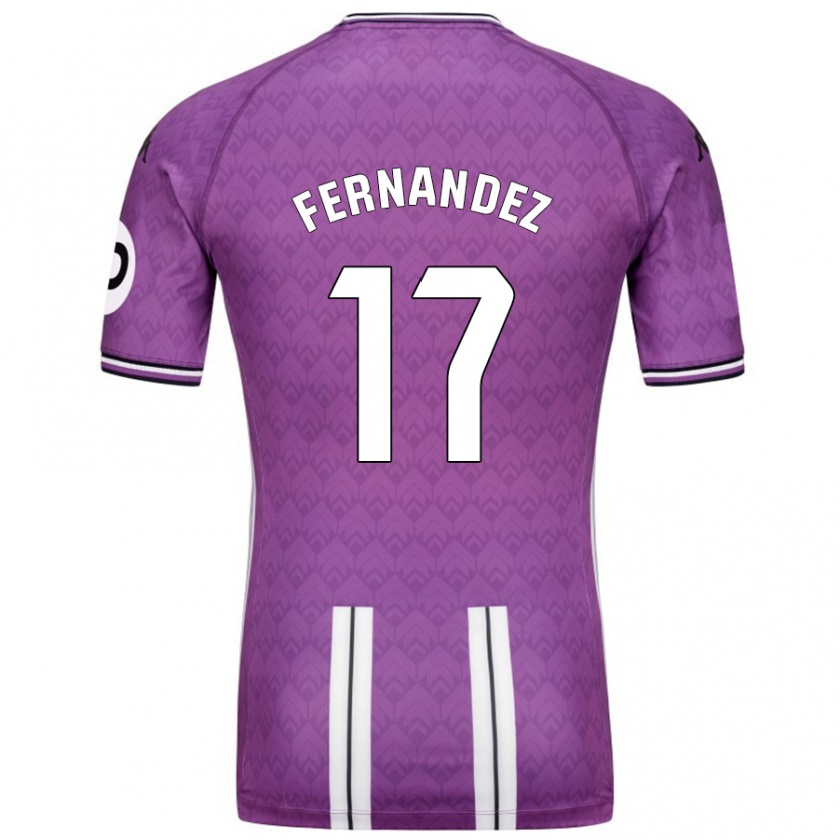 Kandiny Homme Maillot Dani Fernández #17 Violet Blanc Tenues Domicile 2024/25 T-Shirt