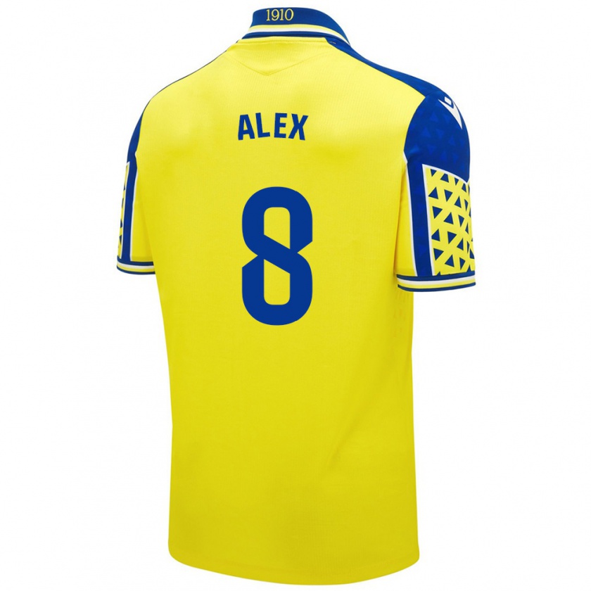 Kandiny Homme Maillot Álex Fernández #8 Jaune Bleu Tenues Domicile 2024/25 T-Shirt