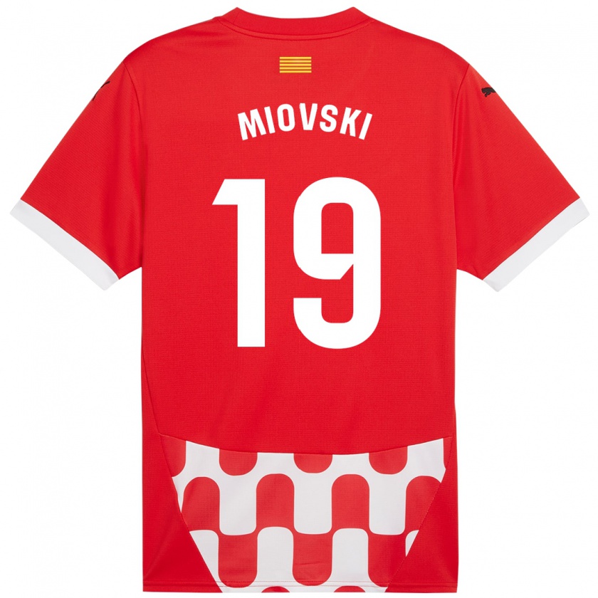 Kandiny Homme Maillot Bojan Miovski #19 Rouge Blanc Tenues Domicile 2024/25 T-Shirt