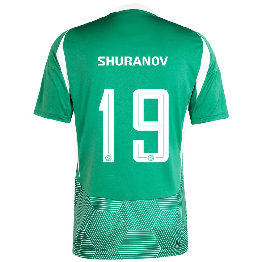 Kandiny Homme Maillot Erik Shuranov #19 Vert Blanc Tenues Domicile 2024/25 T-Shirt